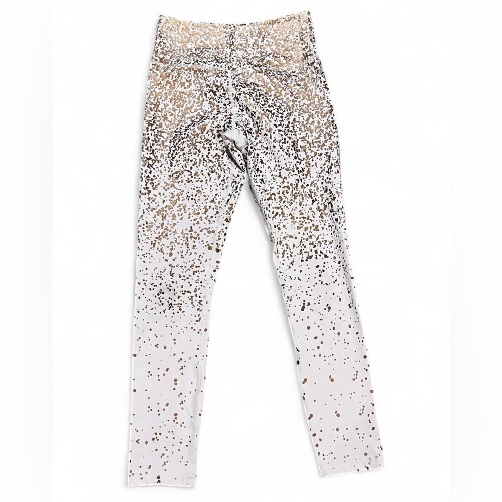 ZYIA Women’s White Leggings with Gold Speckle